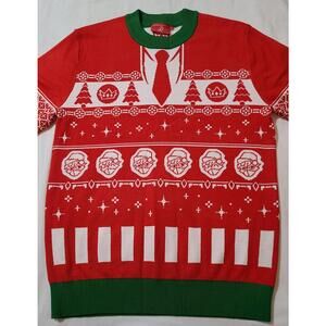 Revolt Ugly Christmas Sweater Mens Sz Large Ranboo Holiday Party Festive Office